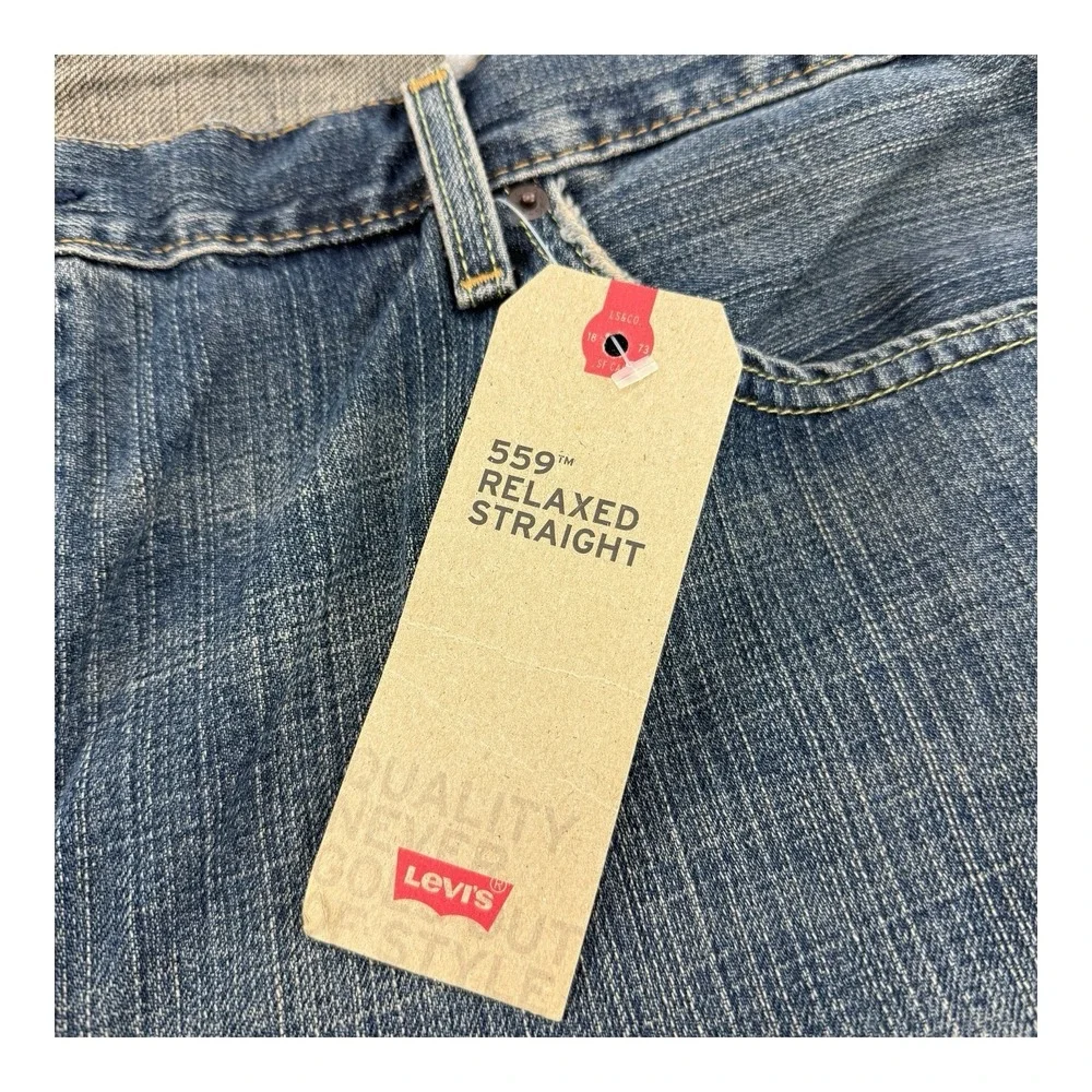 Levi's Blue Cotton‎ 559 Relaxed Straight Jeans Men's Size 48x30 NWT